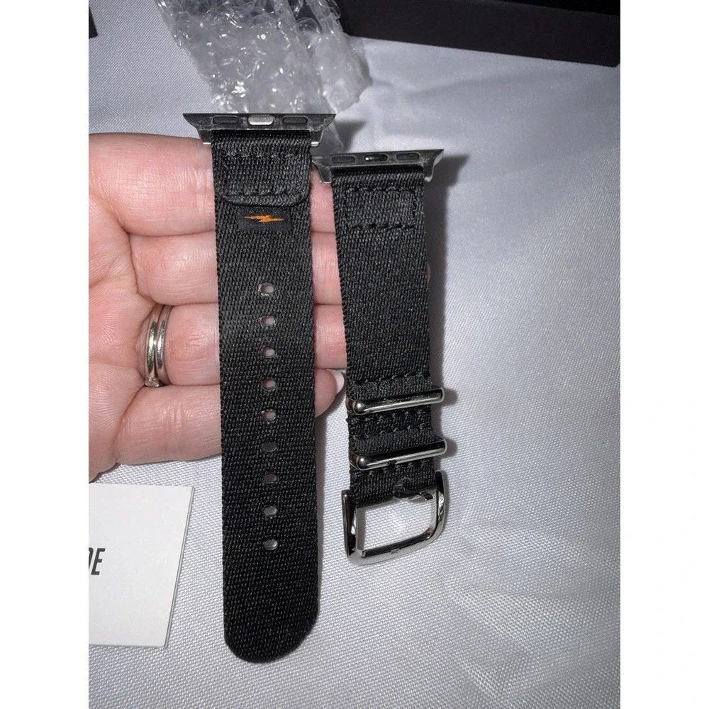 Shinola Detroit 20mm Nylon Watch Strap Black for Apple Watch (38-42mm)